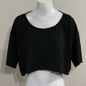 NWT Chill Out Black Crop Top